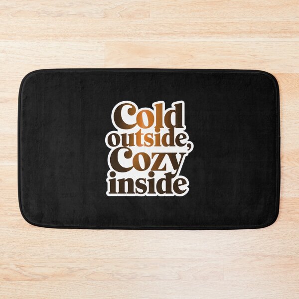 Item preview, Cold Outside, Cozy Inside | Retro Winter Typography Design designed and sold by cabana.space.