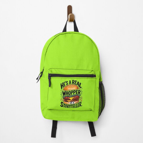 Item preview, He's A Real Whopper Of A Storyteller Funny Food Quote designed and sold by TheArtOfPat.