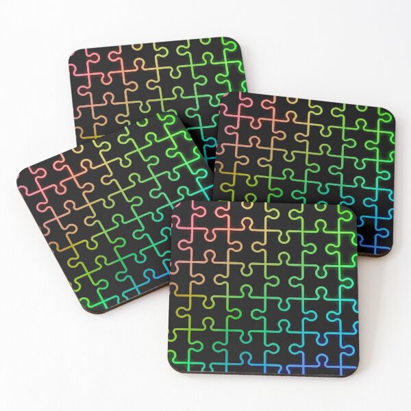 Item preview, Jigsaw Puzzle Pieces Blue Rainbow Pattern  designed and sold by PhyrexiaB.