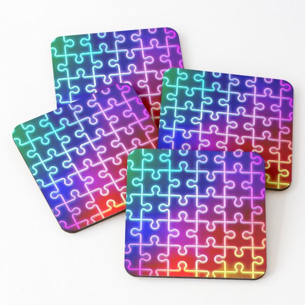 Item preview, Jigsaw Puzzle Pieces Blue Rainbow Pattern  designed and sold by PhyrexiaB.