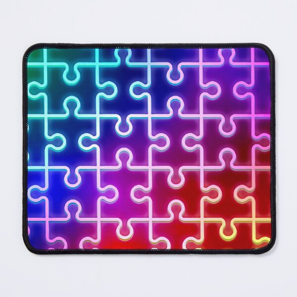Artikelvorschau, Puzzleteile, Blau, Regenbogen, Muster entworfen und verkauft von PhyrexiaB.