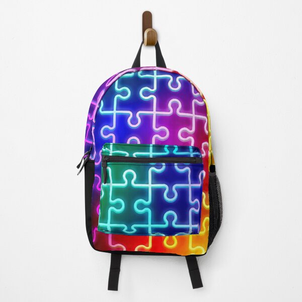 Item preview, Jigsaw Puzzle Pieces Blue Rainbow Pattern designed and sold by PhyrexiaB.