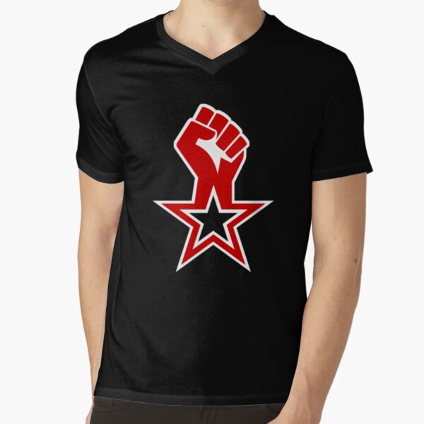 Raised Fist Red Star Socialist Design