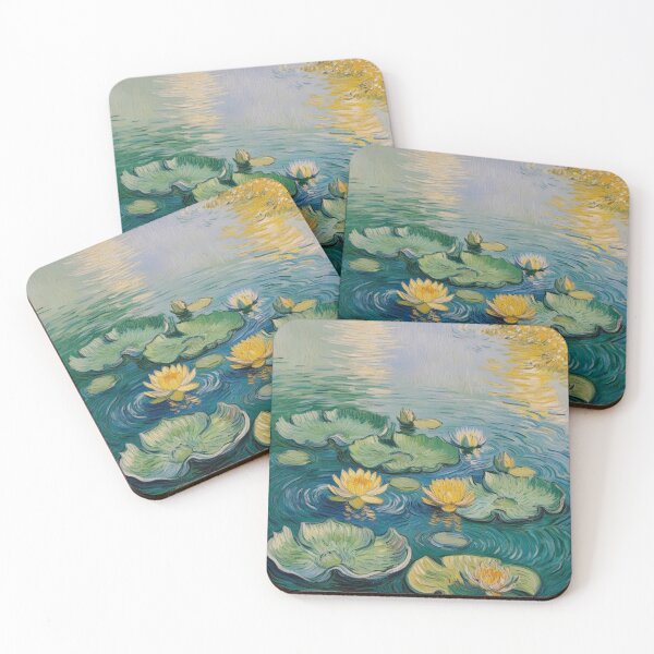 Item preview, Serene Water Lilies in AI Brilliance VIII van Gogh style designed and sold by melissabeta.