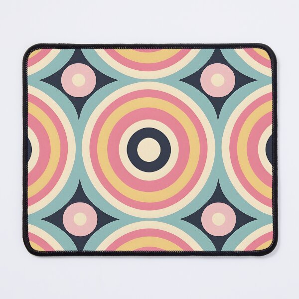 Item preview, Mid Century Modern  Geometric  Circles , blue, pink, yellow designed and sold by Prints and Lifestyle.