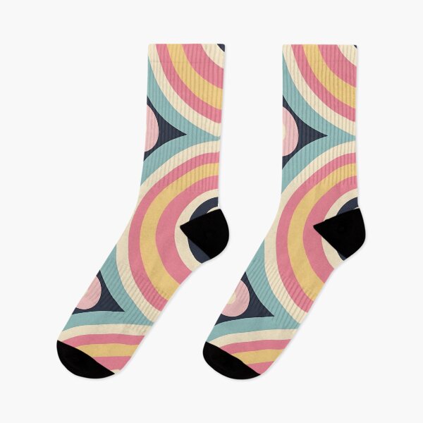 Item preview, Mid Century Modern  Geometric  Circles , blue, pink, yellow designed and sold by Prints and Lifestyle.