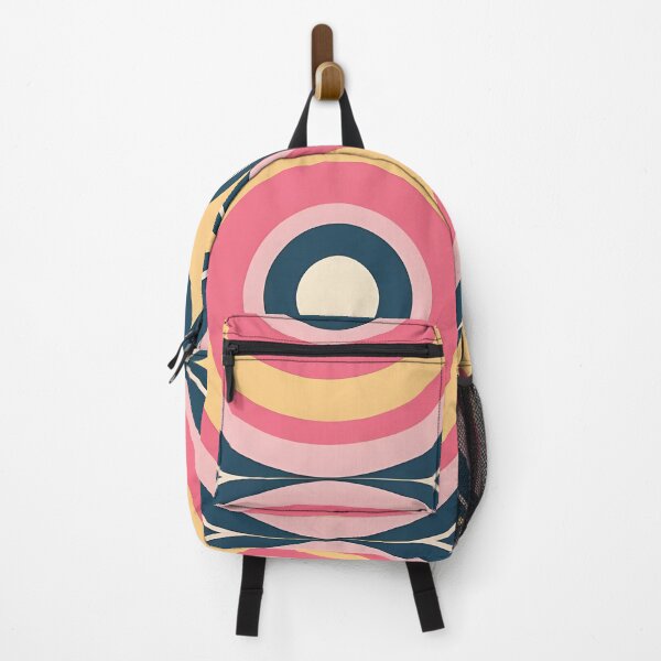 Item preview, Mid Century Modern Geometric Circles , blue, pink, yellow designed and sold by Prints and Lifestyle.