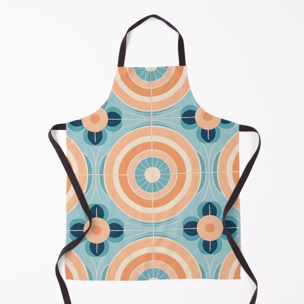 Item preview, Mid Century Modern Geometric Circles Light blue Peach designed and sold by Prints and Lifestyle.