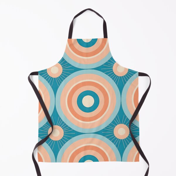 Item preview, Mid Century Modern Geometric Circles Light blue, peach designed and sold by Prints and Lifestyle.