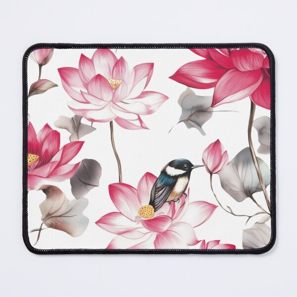 Item preview, Pink Water Lilly Seamless Pattern designed and sold by ThaiArtShop.