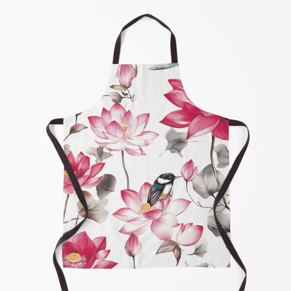 Item preview, Pink Water Lilly Seamless Pattern designed and sold by ThaiArtShop.