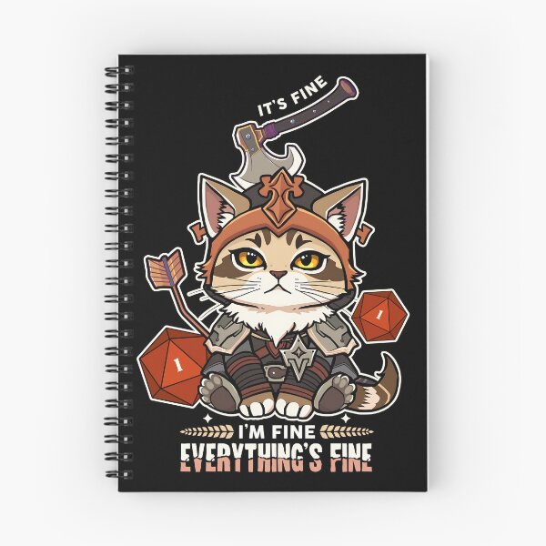 Item preview, I'm Fine, Everything's Fine | RPG Cat D20 Fail designed and sold by D20Tees.