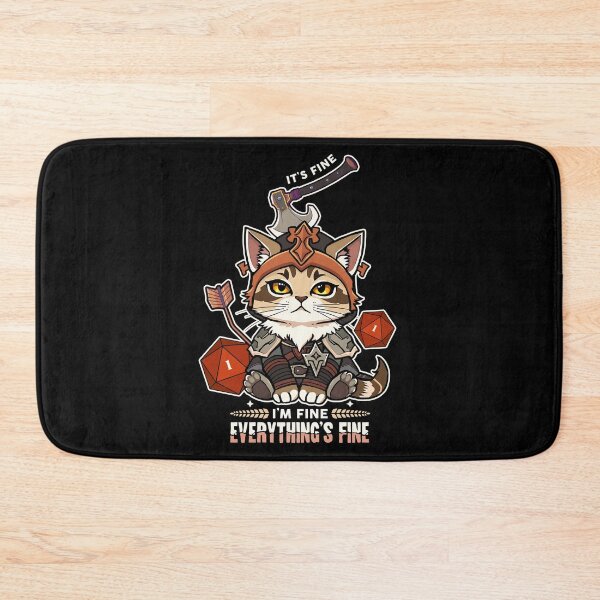 Item preview, I'm Fine, Everything's Fine | RPG Cat D20 Fail designed and sold by D20Tees.