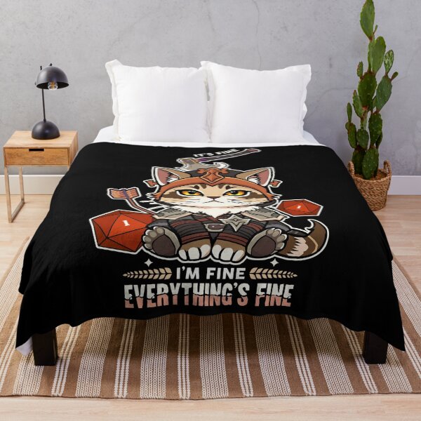 Item preview, I'm Fine, Everything's Fine | RPG Cat D20 Fail designed and sold by D20Tees.