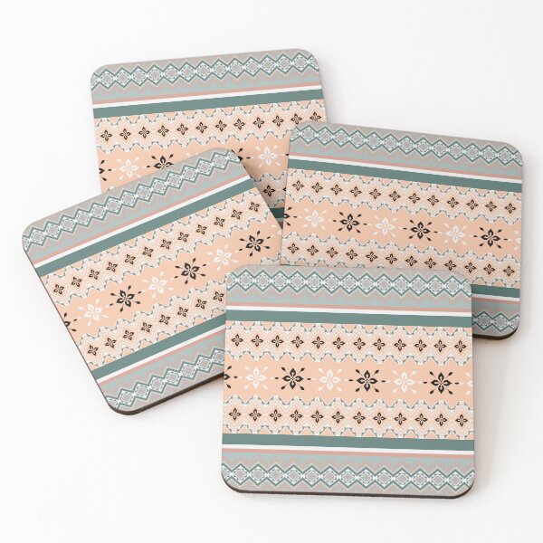 Item preview, Navajo Tribal vector pastel green and orange designed and sold by ImPlyDesign.