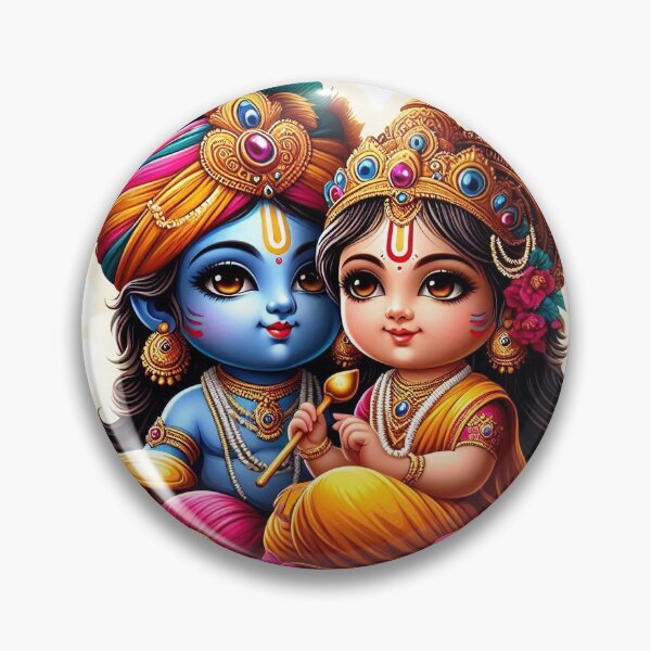 Item preview, Hindu god and goddess baby Radha and Krishna designed and sold by parag2k.
