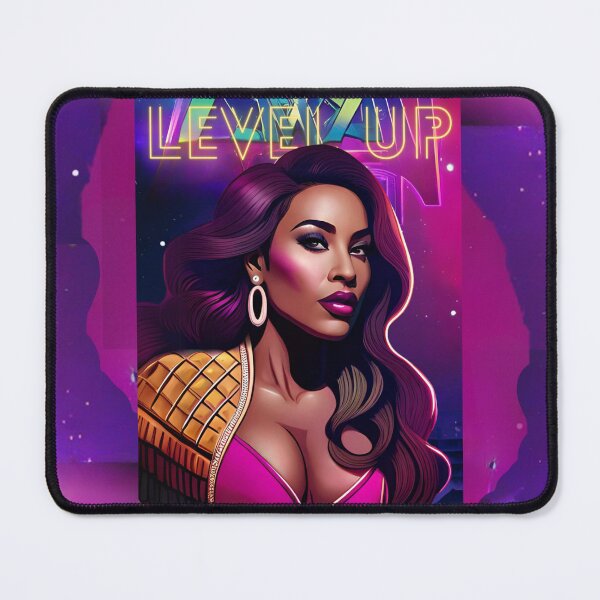 Item preview, Fabulous Woman Glamorous Pink Neon Retro Level Up designed and sold by Melan Designs.
