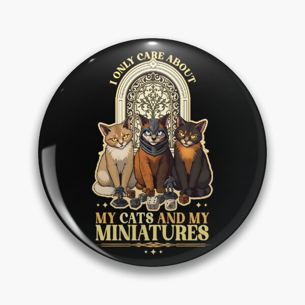 Item preview, Cats and Wargaming Miniatures designed and sold by D20Tees.