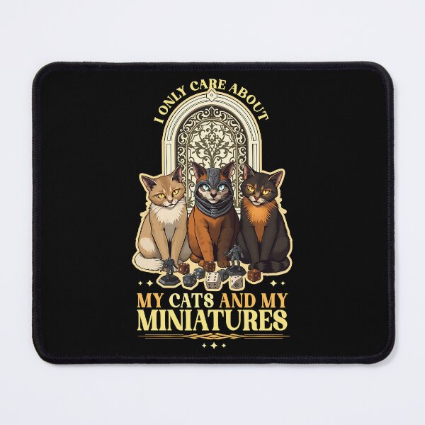 Item preview, Cats and Wargaming Miniatures designed and sold by D20Tees.
