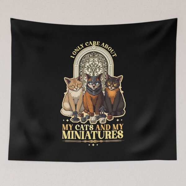Item preview, Cats and Wargaming Miniatures designed and sold by D20Tees.