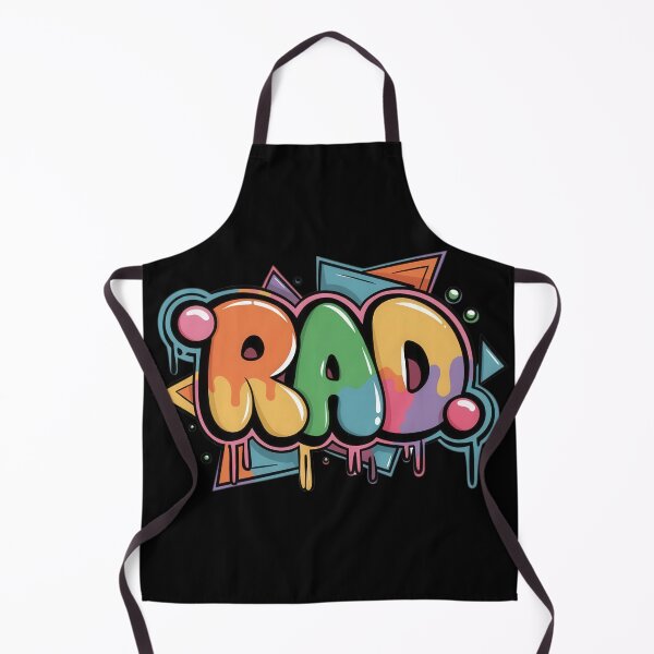 Item preview, Bold neon graffiti text "Rad" in bubble letters designed and sold by Jasava Shop.