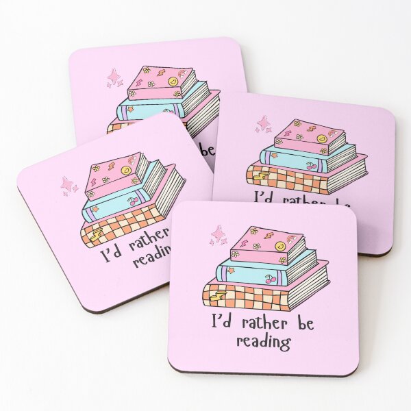 Item preview, I'd Rather Be Reading Bookish Aesthetics Cute Reading Retro designed and sold by BookishSerena.