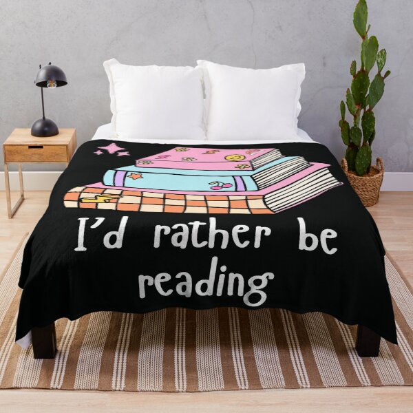 Item preview, I'd Rather Be Reading Bookish Aesthetics Cute Reading Retro designed and sold by BookishSerena.