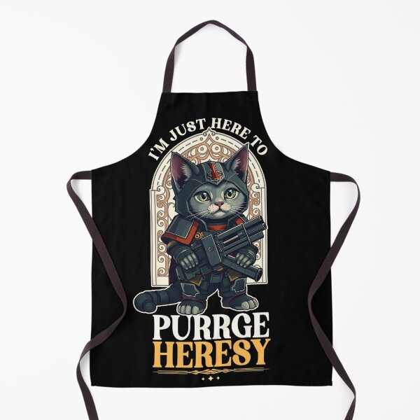 Item preview, I'm Here to Purge Heresy Cat designed and sold by D20Tees.
