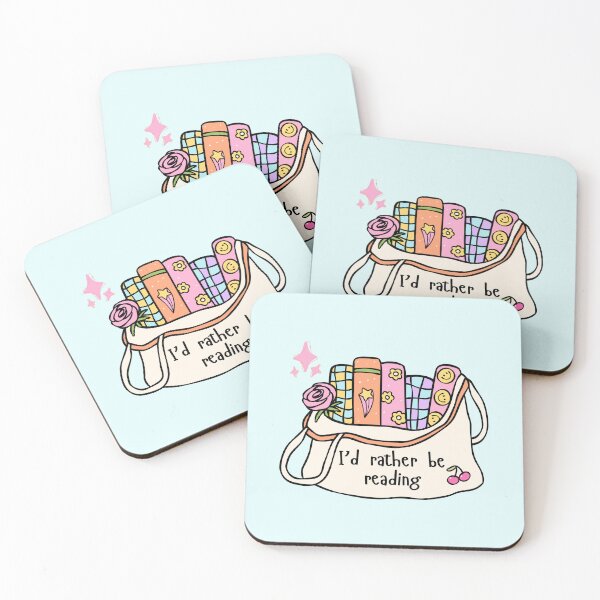Item preview, I'd Rather Be Reading Bookish Aesthetics Cute Reading Tote Bag designed and sold by BookishSerena.