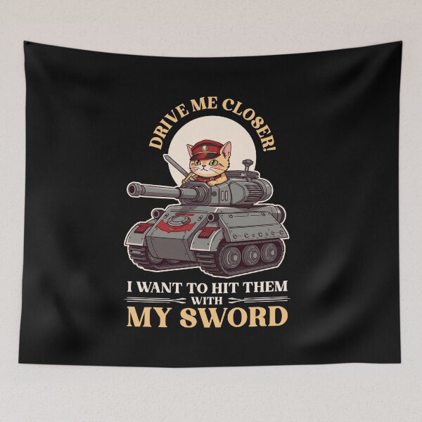 Item preview, Drive Me Closer Wargaming Cat designed and sold by D20Tees.