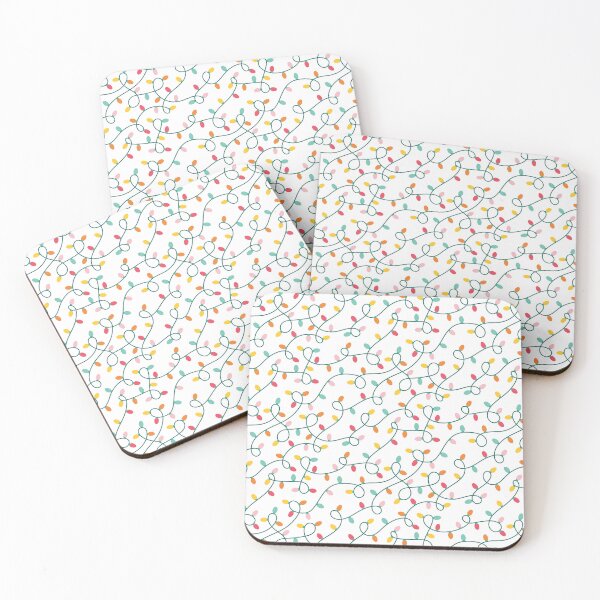 Item preview, Christmas Lights Pattern on White designed and sold by Jackofallart.