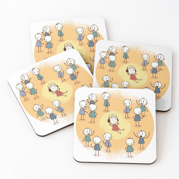 Item preview, Stick Figures in Action | Playful Scene with One Chilling Out designed and sold by TurtleDojo.