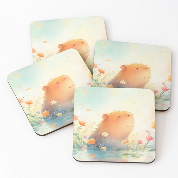 Item preview, Capybara Flower Pond Retreat designed and sold by AshiraCreations.