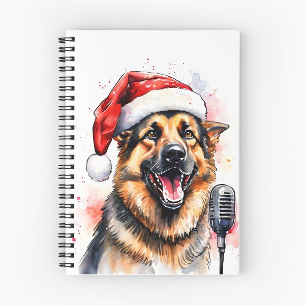 Item preview, German Shepherd Dog Singing Christmas Songs designed and sold by SparkSpiral.