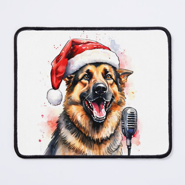 Item preview, German Shepherd Dog Singing Christmas Songs designed and sold by SparkSpiral.