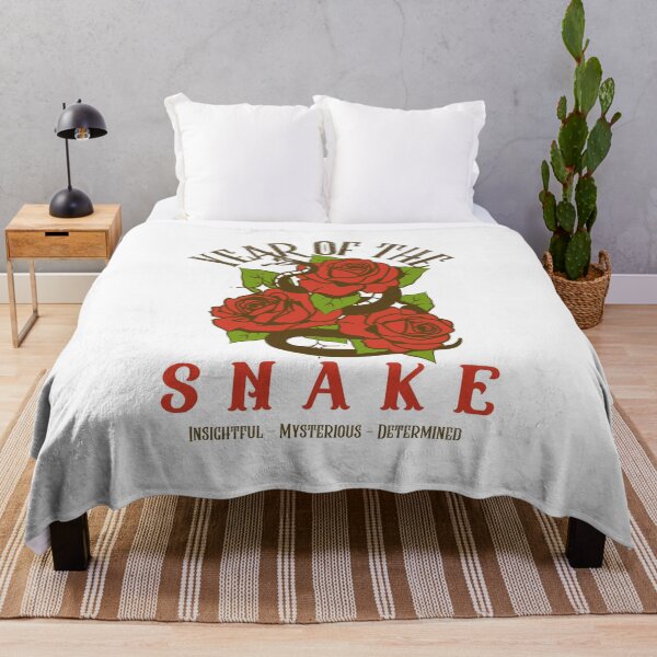 Item preview, Year Of The Snake 蛇年 Snake And Roses designed and sold by GraTEEtude.