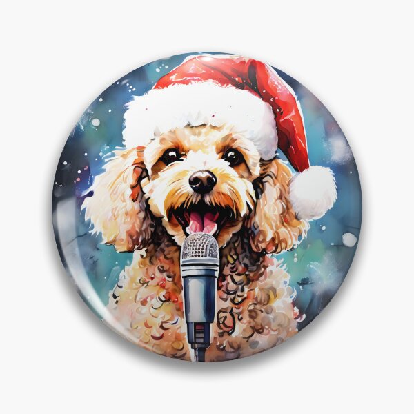 Item preview, Mini Poodle Singing Christmas Carols designed and sold by SparkSpiral.