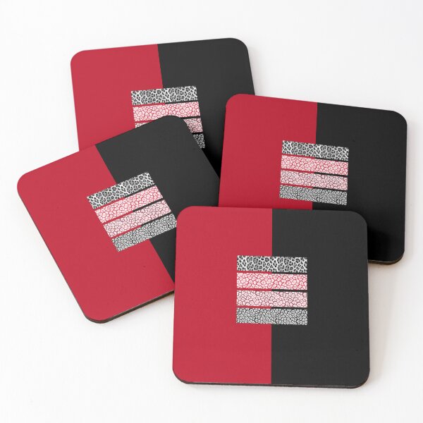 Item preview, Applique black and red with leopard print on a red background designed and sold by fuzzyfox.