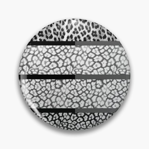 Item preview, Black and white applique with leopard print on a black and gray background designed and sold by fuzzyfox.