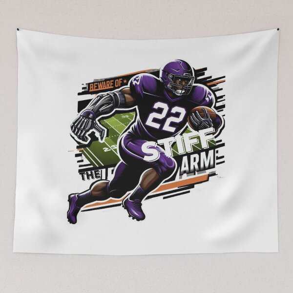 Item preview, "Beware of the Stiff Arm" Football designed and sold by GrownFolkMotto.