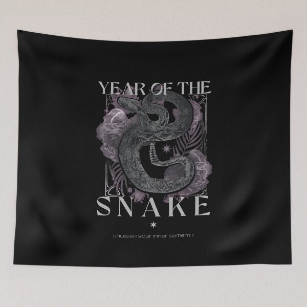 Item preview, Year Of The Snake And Roses Half Tone Collage designed and sold by GraTEEtude.