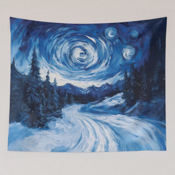 Item preview, A vibrant and expressive interpretation design of a winter landscape. designed and sold by HEMRO.