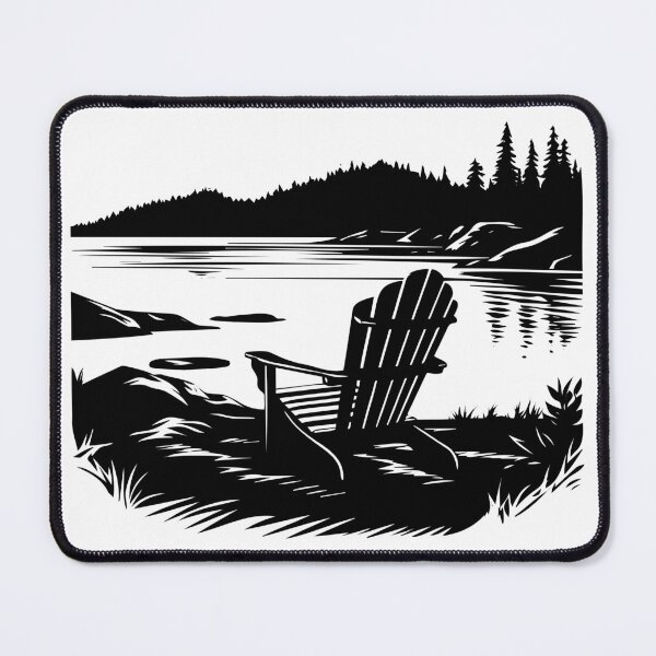 Item preview, Adirondack Mountain View State Park Chair Lake Trail Camping Cabin designed and sold by inkoutninja.