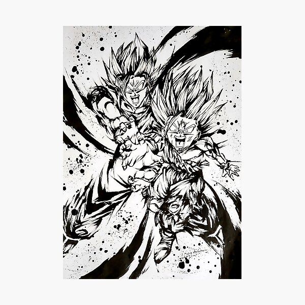 Artikel-Vorschau von Goku & Gohan (Vater und Sohn Kame Hame), designt und verkauft von thesnakeater.