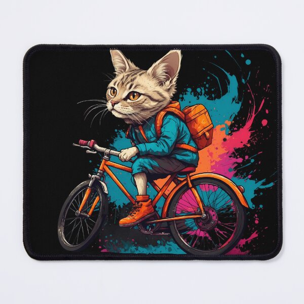 Item preview, shorthair cat on a bike designed and sold by Furrifico.