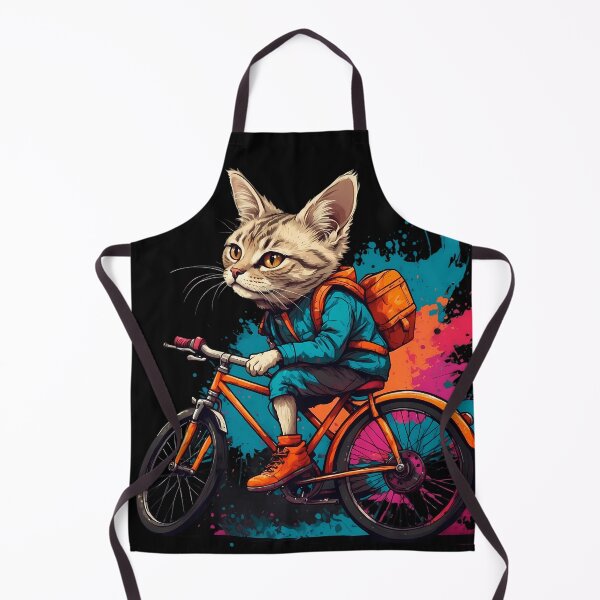 Item preview, shorthair cat on a bike designed and sold by Furrifico.
