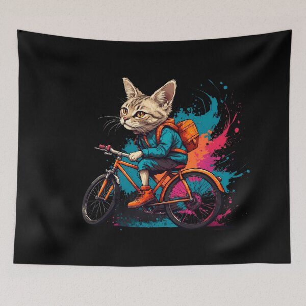 Item preview, shorthair cat on a bike designed and sold by Furrifico.