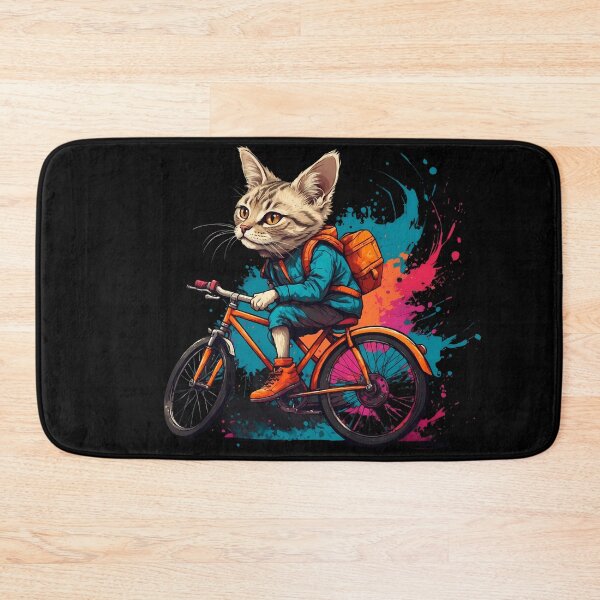 Item preview, shorthair cat on a bike designed and sold by Furrifico.