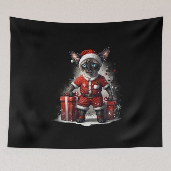 Item preview, Siamese cat Christmas gifts designed and sold by Furrifico.