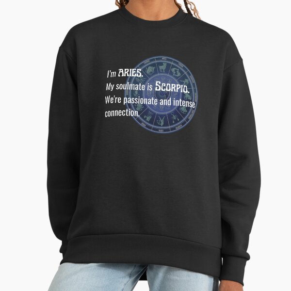 Aries and Scorpio: Passionate and Intense Connection Premium Oversized Sweatshirt